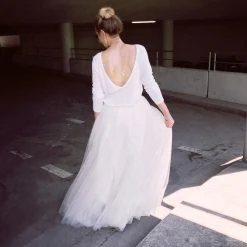 Bruidstrui Met Achterste Halslijn P5303 Forever & Eva -Poirier shop be beautiful 4