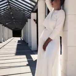 Forever & Eva Bruidsvest Met Satijnen Lintje P5344 -Poirier shop be joy 1