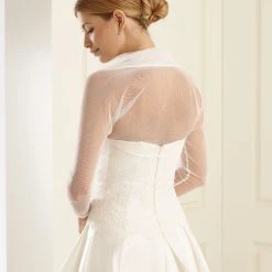 Bianco Evento E122 Bolero 9 Bianco Evento E122 Bolero -Poirier shop bianco evento bridal bolero e122 2