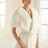 Bianco Evento E306 Cape Imitatiebont -Poirier shop bianco evento bridal bolero e306 1