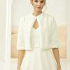 Bianco Evento E307 Jasje Imitatiebont -Poirier shop bianco evento bridal bolero e307 1