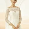 Bianco Evento E333 Bolero -Poirier shop bianco evento bridal bolero e333 1