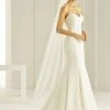 Bianco Evento S260 Sluier Ivoor -Poirier shop bianco evento bridal veil s260 1