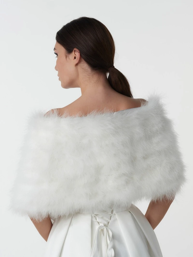 Stola Van Marabouveren BOL-05, Poirier (ook In Ivoor) 4 Stola Van Marabouveren BOL-05, Poirier (ook In Ivoor) - Afbeelding 2