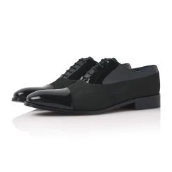 Mr. Fiarucci Devon Heren Trouwschoenen Zwart 15 Mr. Fiarucci Devon Heren Trouwschoenen Zwart -Poirier shop devon black suede grasgrain fabric 7
