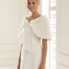 Bianco Evento E22 Cape Imitatiebont -Poirier shop e22 conf biancoevento bolero 01 8 1