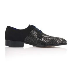 Mr. Fiarucci Mervyn Heren Trouwschoenen Zwart -Poirier shop fiarucci mervyn black silver snake suede leather 3