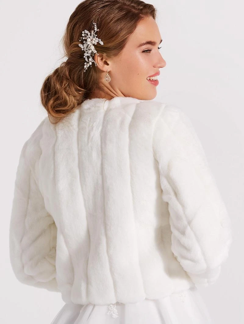 LILLY 09-3186-CR Bolero Kunstbont 4 LILLY 09-3186-CR Bolero Kunstbont - Afbeelding 2