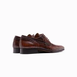 Paulo Bellini Lodi Croco Trouwschoenen -Poirier shop paulo bellini 1708 croco belez cognac mens wedding shoes 3