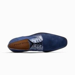Paulo Bellini Carro Trouwschoenen Heren Blauw -Poirier shop paulo bellini carro mens wedding shoes blue 4