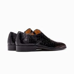 Paulo Bellini Mantova Black Trouwschoenen -Poirier shop paulo bellini croco lack black mens wedding shoes 3