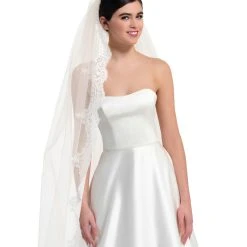 Sluier Met Kant S360-350/1/MED | Poirier