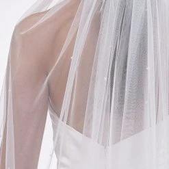 Poirier S48-120-1-Ivoor Sluier -Poirier shop poirier s48 120 1 ivory veil 5