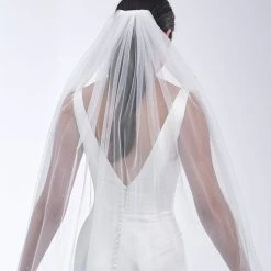 Poirier S49-120-1-Ivoor Sluier -Poirier shop poirier s49 120 1 ivory veil 3