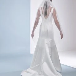 Poirier S49-120-1-Ivoor Sluier -Poirier shop poirier s49 120 1 ivory veil 4