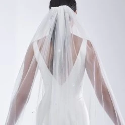 Poirier S49-210-1-Ivoor Sluier -Poirier shop poirier s49 210 1 ivory veil 3 1