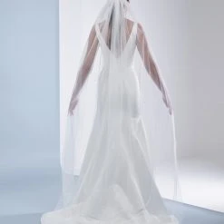 Poirier S49-210-1-Ivoor Sluier -Poirier shop poirier s49 210 1 ivory veil 4 1