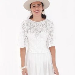 Poirier T-130 Top Lace -Poirier shop poirier t 130 blouse lace 3