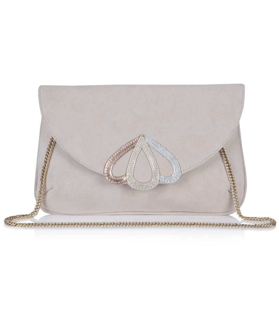 Rachel Simpson Bruidstasje Clutch Opal Pink Suede 3 Rachel Simpson Bruidstasje Clutch Opal Pink Suede