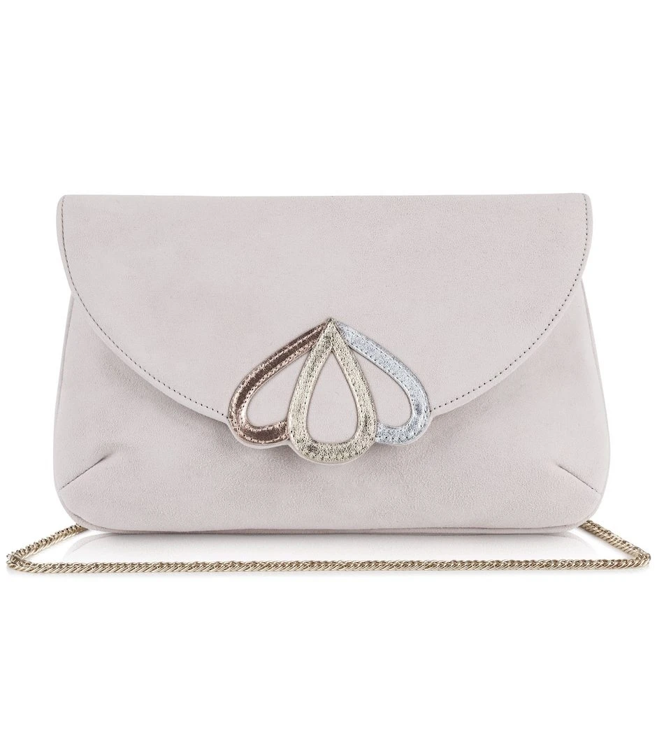 Rachel Simpson Bruidstasje Clutch Opal Pink Suede 8 Rachel Simpson Bruidstasje Clutch Opal Pink Suede - Afbeelding 6
