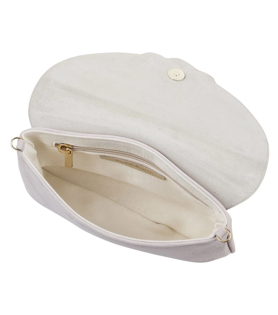 Rachel Simpson Bruidstasje Clutch Opal Pink Suede 5 Rachel Simpson Bruidstasje Clutch Opal Pink Suede - Afbeelding 3