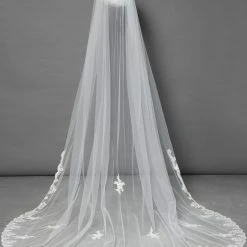 Sluier Met Italiaanse Kant S115-300/1/MED | Poirier