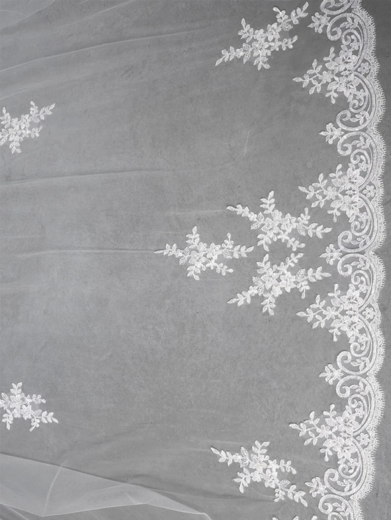 Sluier Met Italiaanse Kant S115-300/1/MED | Poirier 7 Sluier Met Italiaanse Kant S115-300/1/MED | Poirier - Afbeelding 5