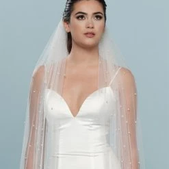 Poirier S19-300-1-Soft Sluier Ivoor (maatwerk)