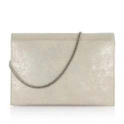 Fiarucci Bridal Svenja Bruidstasje Zilver -Poirier shop svenja off white silver suede leather 4