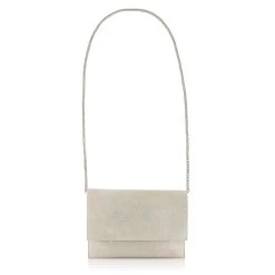 Fiarucci Bridal Svenja Bruidstasje Zilver -Poirier shop svenja off white silver suede leather 6