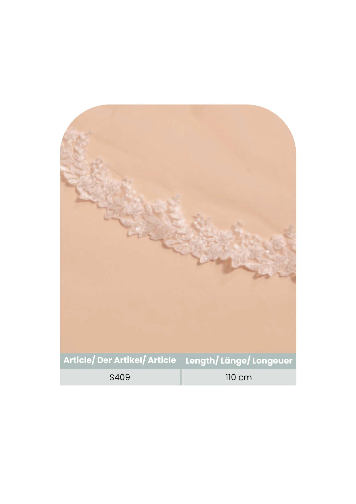 Bianco Evento S409 Sluier 5 Bianco Evento S409 Sluier - Afbeelding 3